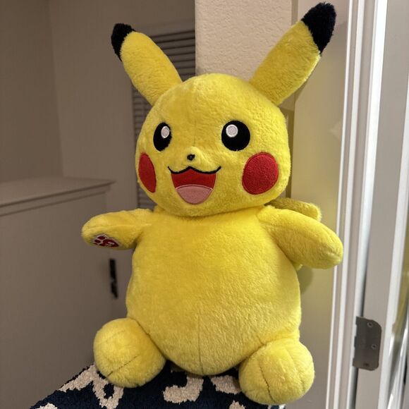 Pikachu‎ Pokémon Build-A-Bear Nintendo Plush Stuffed Animal "18 Yellow Toy - Picture 1 of 6